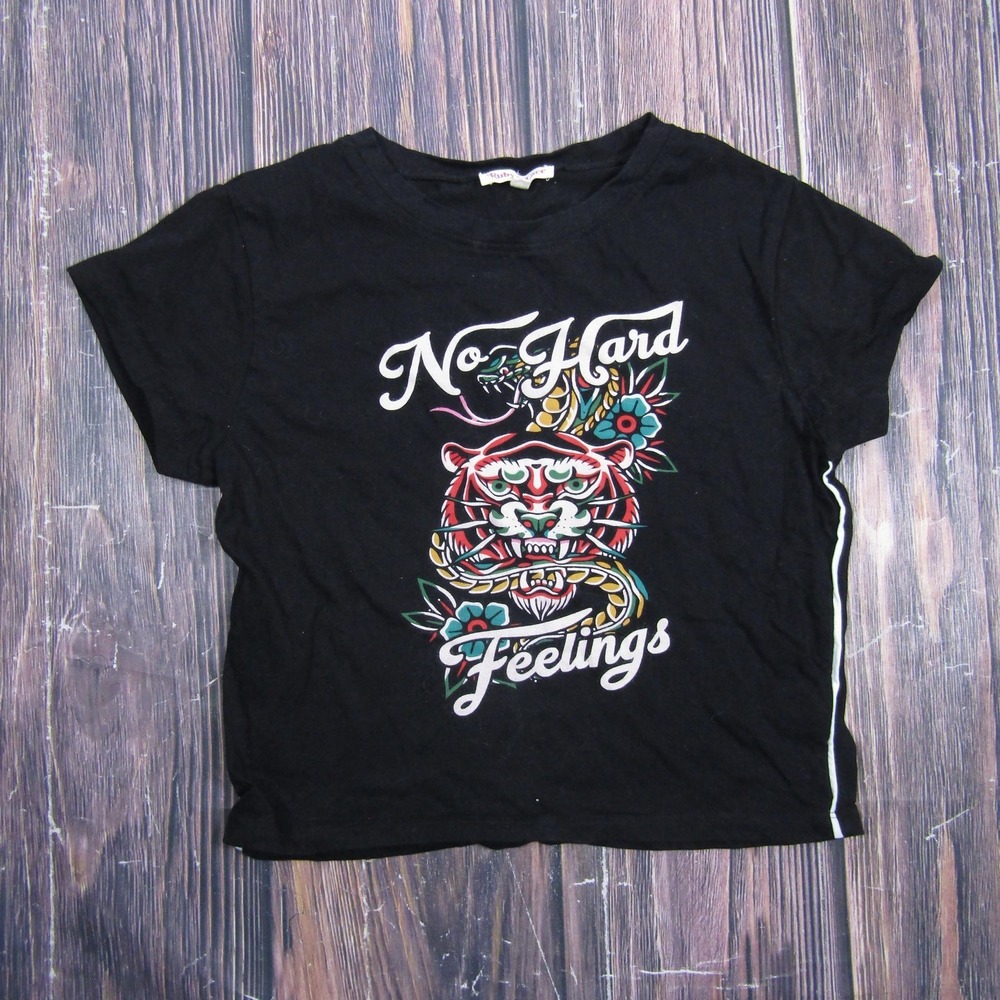 Ruby & Lace Womens M Black T Shirt Short Sleeve Crew Neck Tiger Graphic